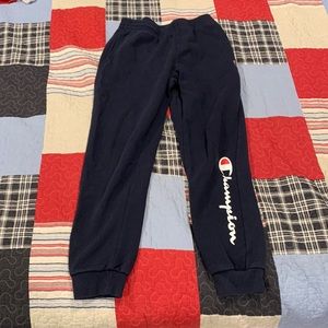 navy blue champion sweat pants